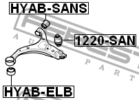 Сайлентблок HYAB-SANS FEBEST