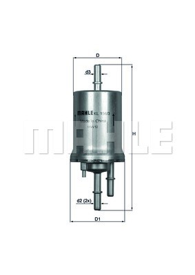 Фильтр топливный KL156/3 MAHLE