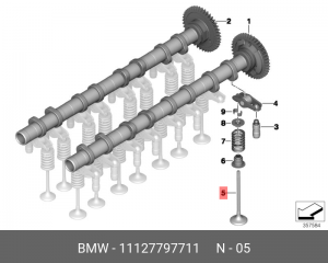 Клапан впускной 11 12 7 797 711 BMW