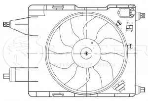 Электровентилятор охлаждения с кожухом LFK0909 LUZAR