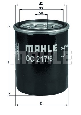Фильтр масляный двигателя OC 217/6A MAHLE