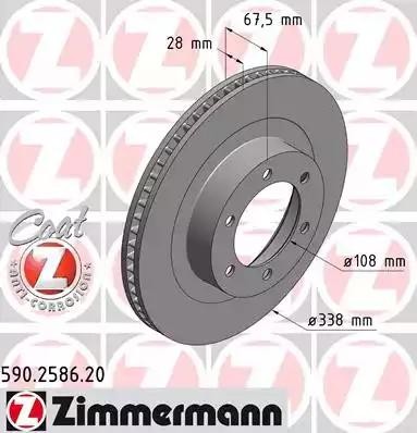 Диск тормозной 590258620 ZIMMERMANN
