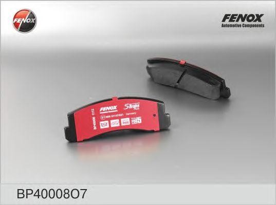 КОЛОДКИ ТОРМОЗНЫЕ ДИСКОВЫЕ ПЕРЕДНИЕ BP40008O7 FENOX