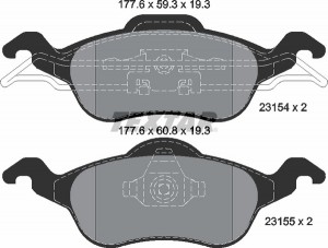 Колодки тормозные дисковые 2315402 TEXTAR