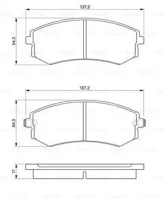 Колодки тормозные дисковые 0 986 424 215 BOSCH