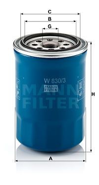 Фильтр масляный двигателя W8303 MANN FILTER