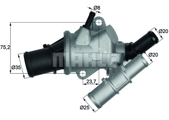 Термостат системы охлаждения с корпусом TI 10 92 MAHLE