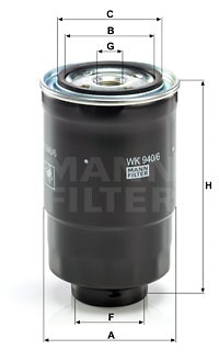 Фильтр топливный WK9406X MANN FILTER