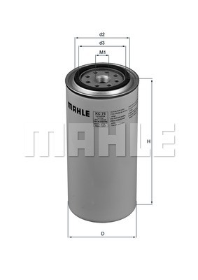 Фильтр топливный KC75 MAHLE
