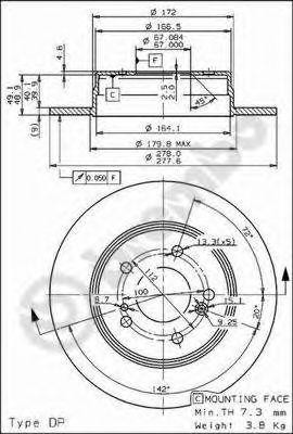 Диск тормозной 08.5178.31 BREMBO