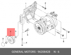 Ролик ремня приводного 96208428 DAEWOO