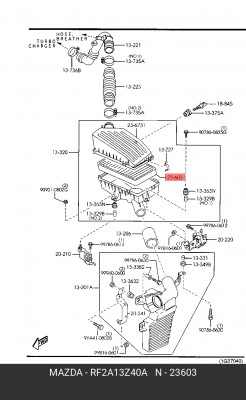 Фильтр воздушный RF2A-13-Z40A MAZDA