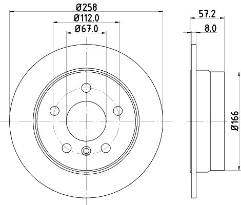 Диск тормозной 8DD 355 111-101 PAGID