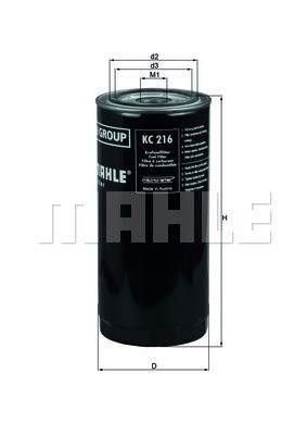 Фильтр топливный KC216 MAHLE