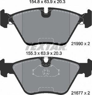 Колодки тормозные дисковые 2199003 TEXTAR