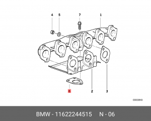 Прокладка коллектора ДВС 11 62 2 244 515 BMW