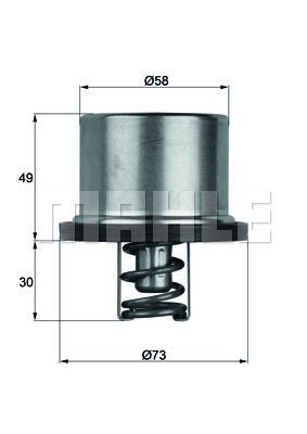 Термостат системы охлаждения TM 25 108 MAHLE