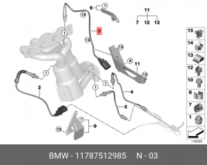Датчик кислородный (лямбда-зонд) 11 78 7 512 985 BMW