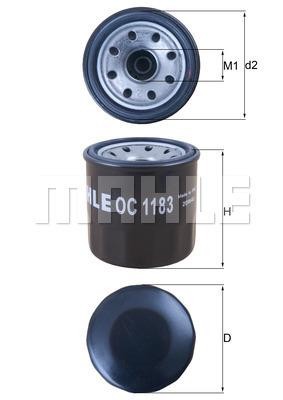 Фильтр масляный двигателя OC 118/3 MAHLE