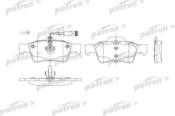 Колодки тормозные дисковые PBP1526 PATRON