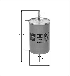 Фильтр топливный KL257 MAHLE