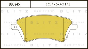 Колодки тормозные дисковые BB0245 BLITZ
