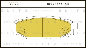 Колодки тормозные дисковые BB0331 BLITZ