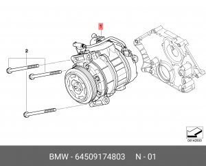 Компрессор кондиционера 64 50 9 174 803 BMW