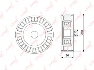 Ролик ремня приводного PB-5340 LYNXAUTO