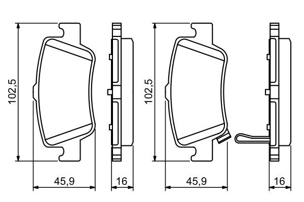 Колодки тормозные дисковые 0 986 494 182 BOSCH