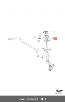 Пружина подвески 30666203 VOLVO