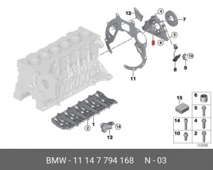 Сальник коленвала 11 14 7 794 168 BMW