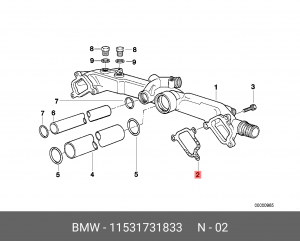 Прокладка системы охлаждения ДВС 11 53 1 731 833 BMW
