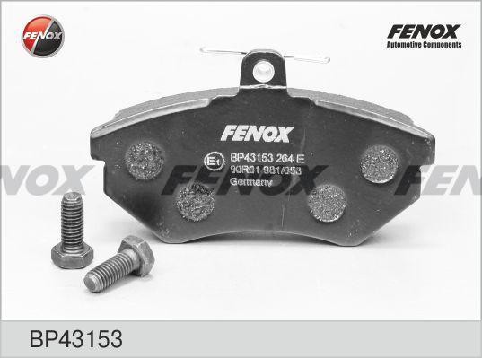 КОЛОДКИ ТОРМОЗНЫЕ ДИСКОВЫЕ ПЕРЕДНИЕ BP43153 FENOX
