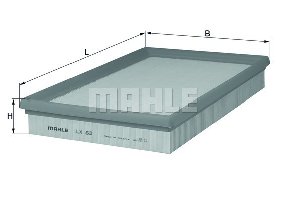 Фильтр воздушный LX63 MAHLE