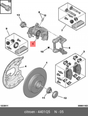 Суппорт тормозной 4401 Q5 CITROEN