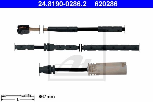 Датчик износа тормозных колодок 24.8190-0286.2 ATE