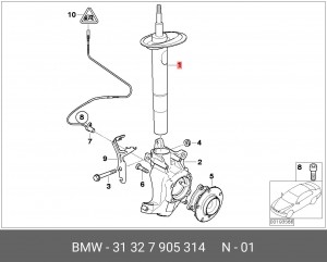 Амортизатор подвески 31 32 7 905 314 BMW