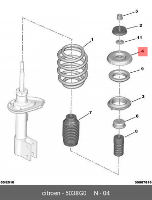 Опора амортизатора подвески 5038 G0 CITROEN
