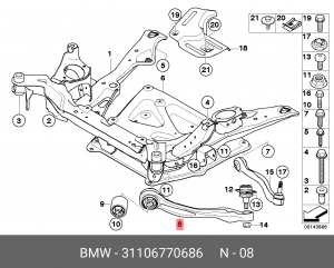 Рычаг подвески 31 10 6 770 686 BMW