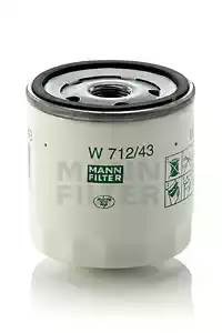 Фильтр масляный двигателя W71243 MANN FILTER