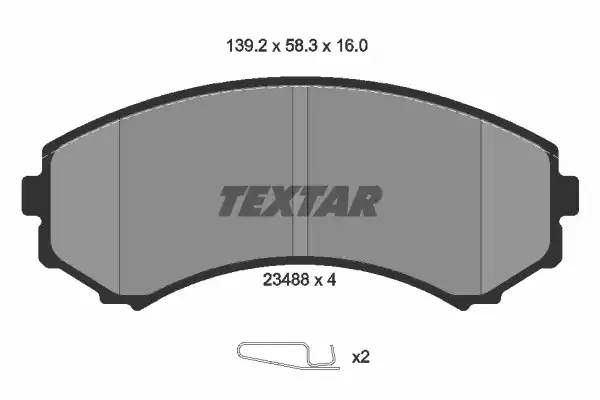 Колодки тормозные дисковые 2348801 TEXTAR
