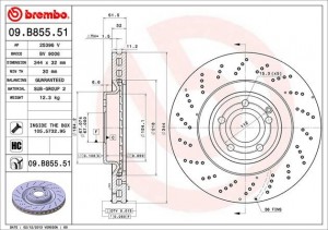 Диск тормозной 09.B855.51 BREMBO