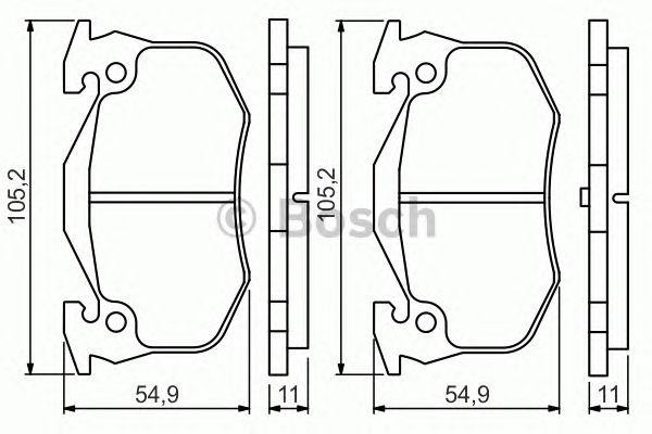 Колодки тормозные дисковые 0 986 495 236 BOSCH