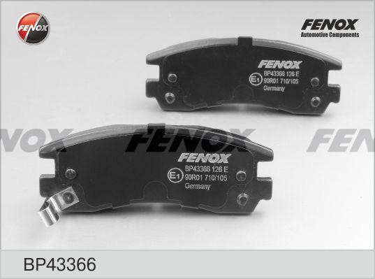КОЛОДКИ ТОРМОЗНЫЕ ДИСКОВЫЕ ЗАДНИЕ BP43366 FENOX