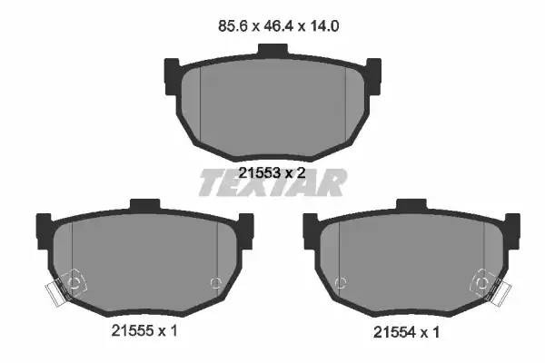 Колодки тормозные дисковые 2155301 TEXTAR