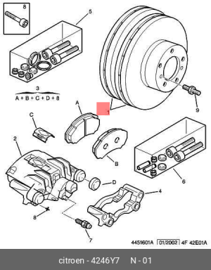 Диски тормозные (комплект) 4246 Y7 CITROEN