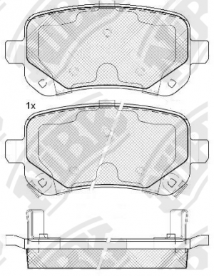 Колодки тормозные дисковые PN53002 NIBK