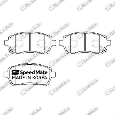 Колодки тормозные дисковые SMBPJ735 SPEEDMATE