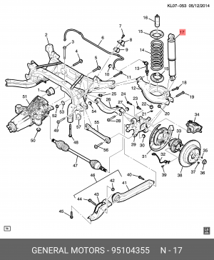 Амортизатор подвески 95104355 OPEL